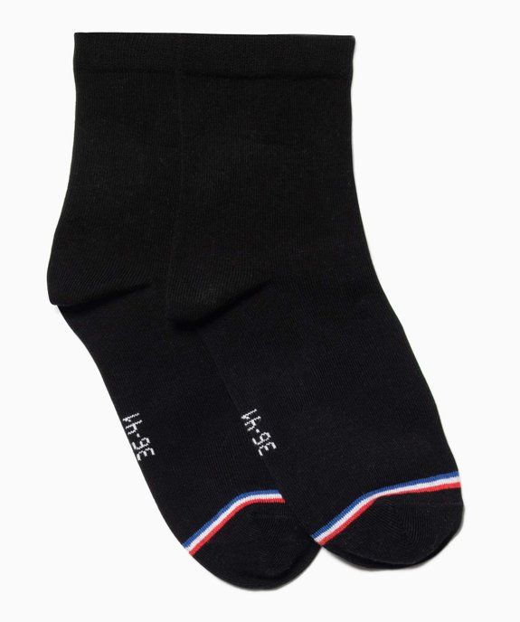 Chaussettes femme tige haute à rayures tricolores - La Chaussette vue3 - MAISONBROUSSAUD - GEMO