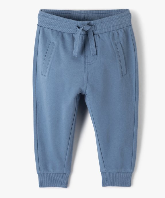Pantalon de jogging avec ceinture bord-côte bébé garçon vue1 - GEMO 4G BEBE - GEMO