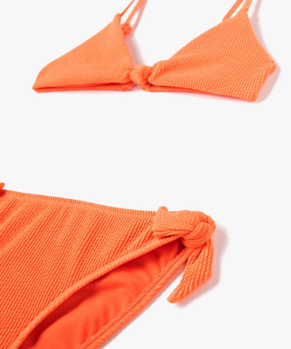 Maillot de bain fille 2 pièces avec haut triangle  vue2 - GEMO (JUNIOR) - GEMO
