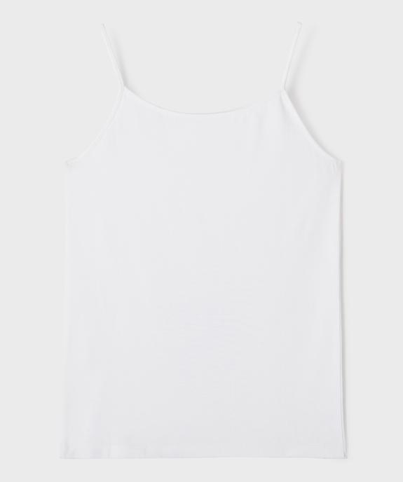 Débardeur à fines bretelles en coton stretch fille vue3 - GEMO 4G FILLE - GEMO