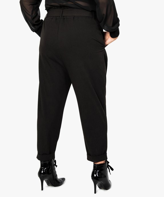 Pantalon paper bag femme avec dos élastiqué - Gémo x Lalaa Misaki vue3 - GEMO (G TAILLE) - GEMO
