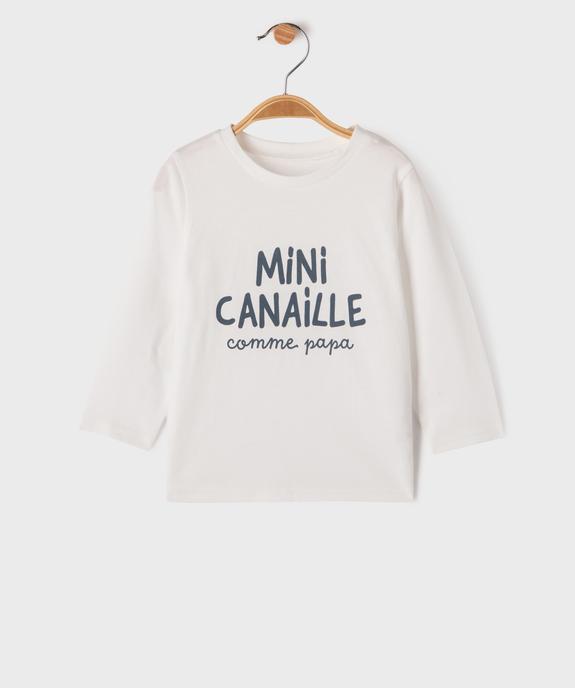 Tee-shirt manches longues à message bébé garçon vue1 - GEMO(BEBE DEBT) - GEMO