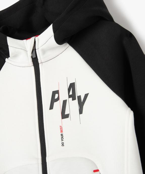 Sweat à capuche bicolore garçon vue3 - GEMO (ENFANT) - GEMO