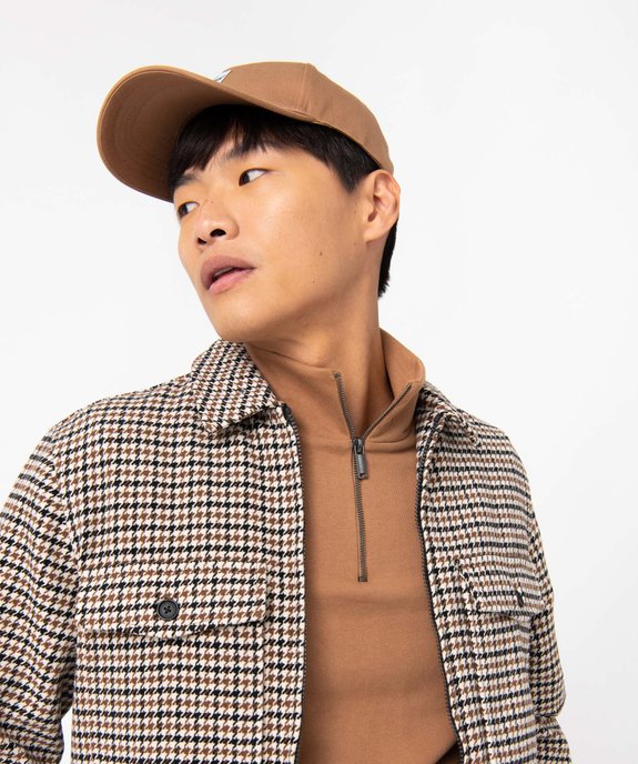 Veste homme zippée à motif pied de coq vue1 - GEMO (HOMME) - GEMO