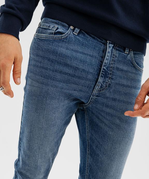 Jean slim en denim de coton stretch délavé homme vue3 - GEMO 4G HOMME - GEMO
