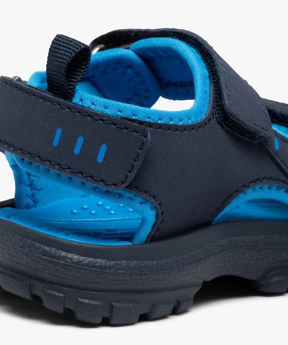 Sandales sport garçon bicolores à scratch vue6 - GEMO (ENFANT) - GEMO