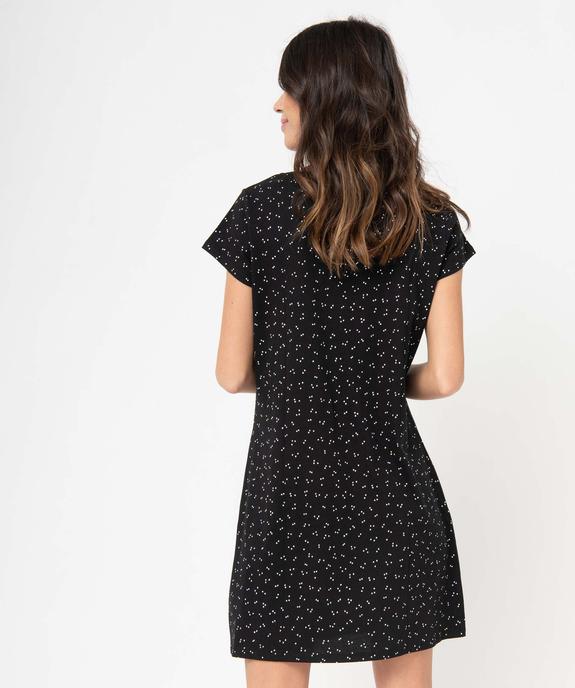 Chemise de nuit imprimée à manches courtes femme vue3 - GEMO 4G FEMME - GEMO