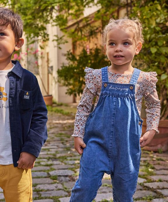 Ensemble 2 pièces bébé fille tee-shirt et salopette en jean - LuluCastagnette vue6 - LULUCASTAGNETTE - GEMO