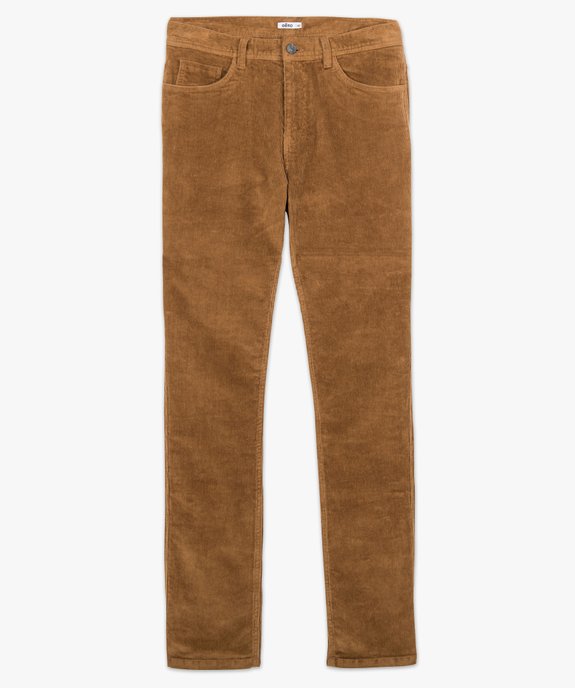 Pantalon homme droit en velours côtelé vue4 - GEMO (HOMME) - GEMO