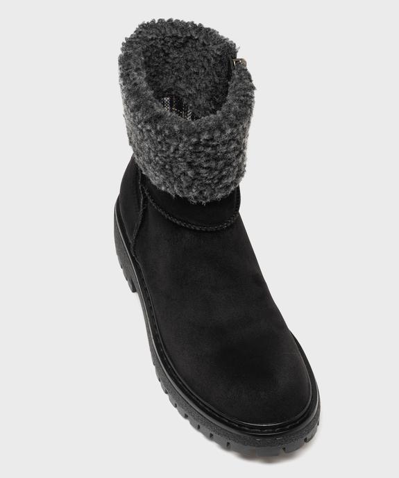 Boots avec tige en sherpa et semelle crantée femme - 5 Miles - 5 MILES Boots avec tige en sherpa et semelle crantée femme - 5 Miles vue5 - 5 MILES - GEMO