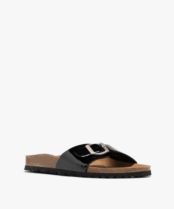 Mules à large bride vernie et semelle anatomique femme vue2 - VALENTINA BALDA - GEMO