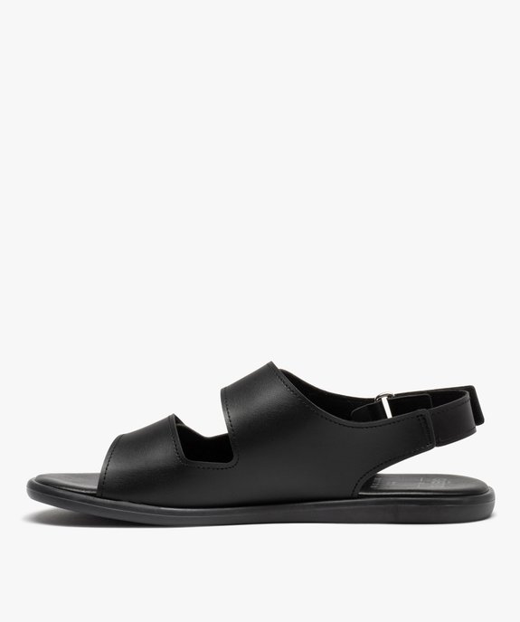 Sandales homme confort unies avec brides à scratch vue3 - GEMO (CONFORT) - GEMO
