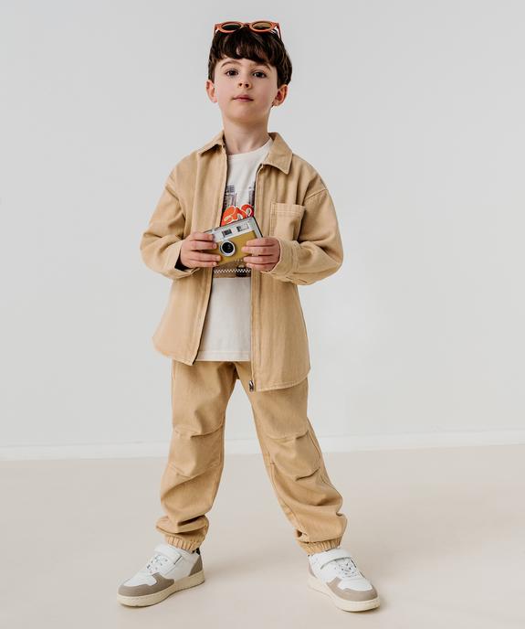 Surchemise zippée en twill de coton garçon vue6 - GEMO (ENFANT) - GEMO