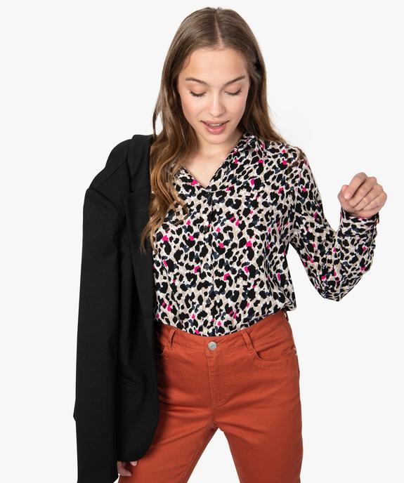 Chemise femme fluide imprimée vue1 - GEMO(FEMME PAP) - GEMO
