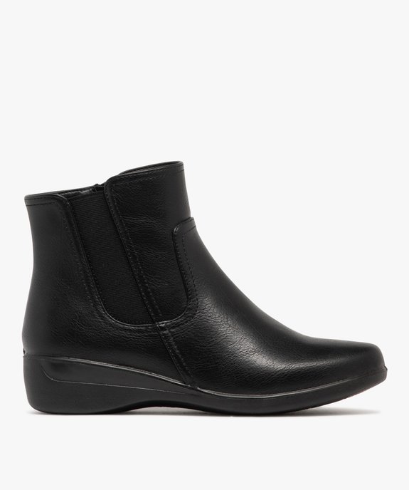 Boots femme confort style Chelsea à zip et à semelle épaisse vue7 - G'FLEX - GEMO