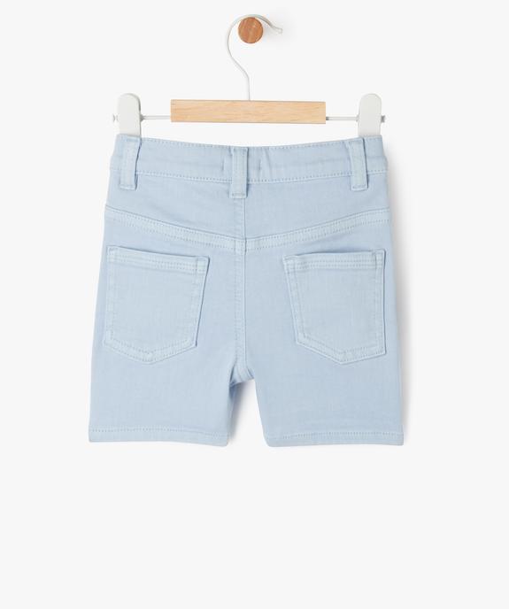 Short slim uni en toile extensible bébé garçon vue4 - GEMO(BEBE DEBT) - GEMO