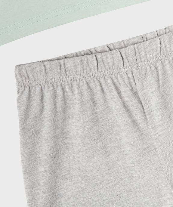 Pyjashort bicolore avec motif sur le buste garçon - Minecraft vue3 - MINECRAFT - GEMO