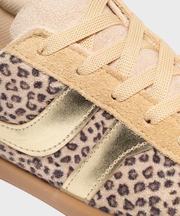 Baskets basses à lacets imprimé léopard femme - Camps United vue6 - CAMPS US - GEMO