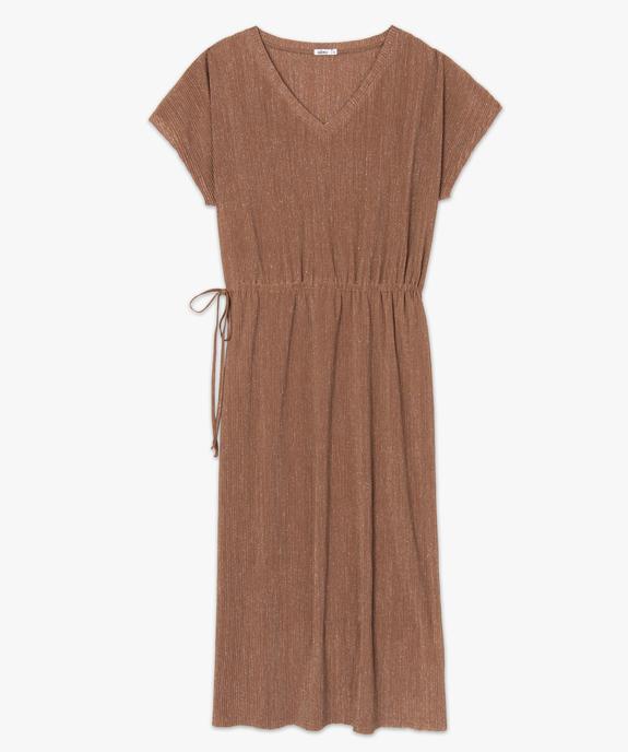 Robe femme en matière texturée à paillettes vue4 - GEMO(FEMME PAP) - GEMO