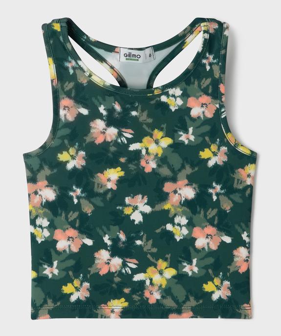 Débardeur de sport court à dos fantaisie fille vue1 - GEMO 4G FILLE - GEMO