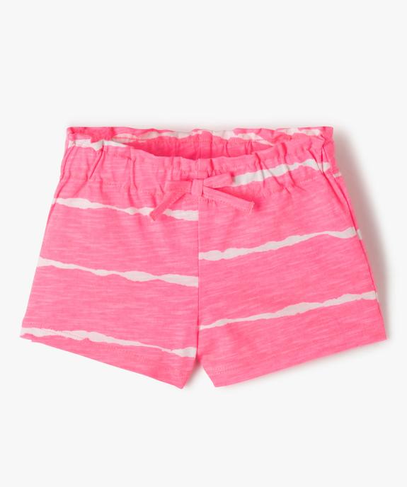 Short bébé fille en maille à taille élastiquée vue1 - GEMO(BEBE DEBT) - GEMO