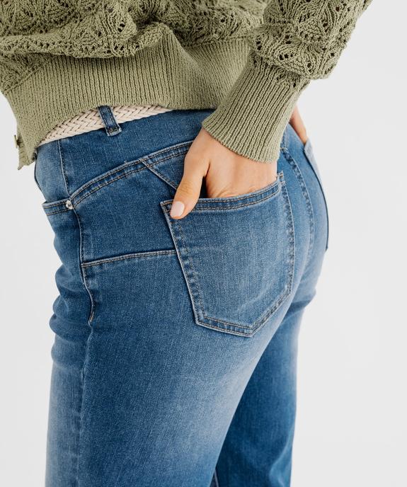 Jean Slim longueur 7/8ème avec ceinture femme vue4 - GEMO(FEMME PAP) - GEMO