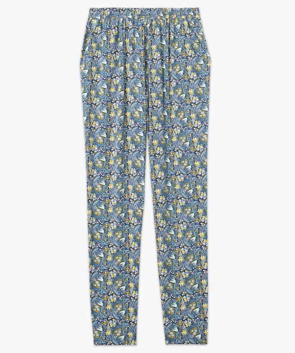 Pantalon fluide imprimé femme vue4 - GEMO(FEMME PAP) - GEMO