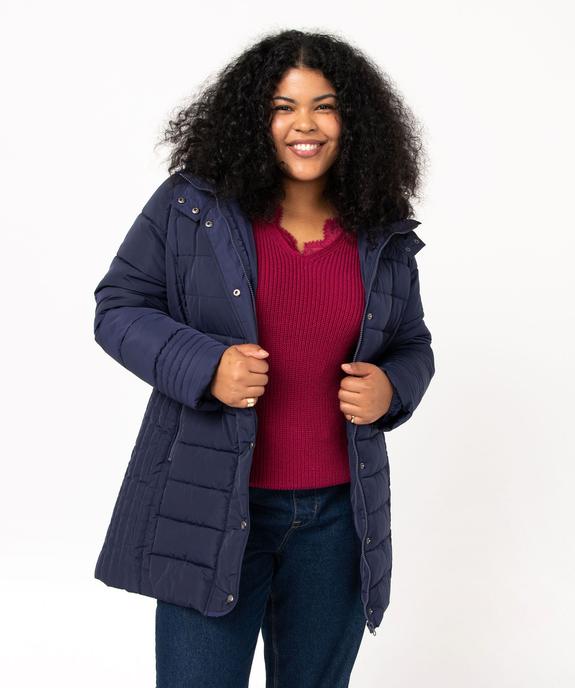 Manteau femme grande taille matelassé avec col doublé vue1 - GEMO (G TAILLE) - GEMO
