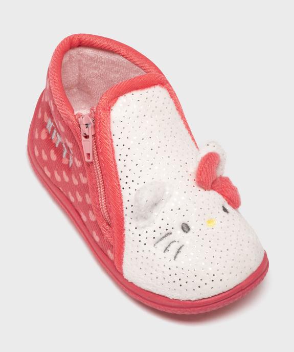 Chaussons botillons en velours bébé fille - Hello Kitty vue5 - HELLO KITTY - GEMO