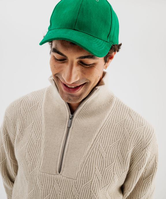 Pull en maille fantaisie avec col zippé homme vue4 - GEMO (HOMME) - GEMO