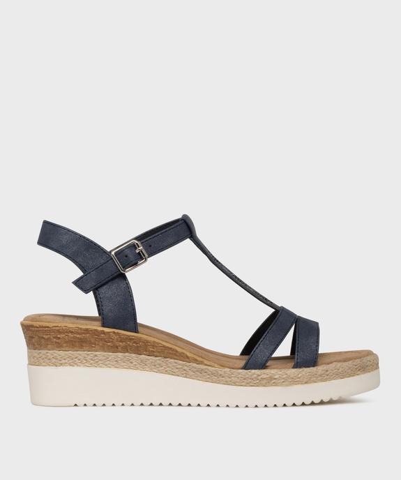 Sandales à talon compensé et bride pailletée femme vue5 - VALENTINA BALDA - GEMO