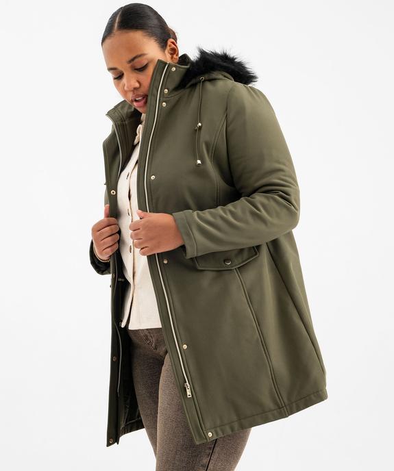 Manteau à capuche fantaisie femme grande taille vue6 - GEMO (G TAILLE) - GEMO