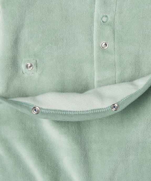 Pyjama en velours avec volants sur les épaules bébé fille - Petit Béguin vue3 - PETIT BEGUIN - GEMO