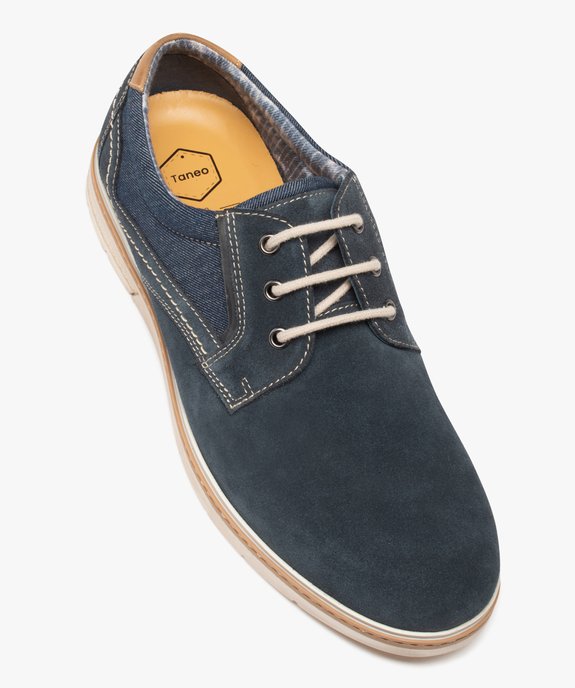 Derbies homme dessus cuir et denim - Tanéo vue5 - TANEO - GEMO