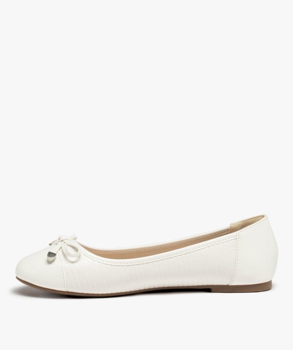 Ballerines femme unies dessus imitation serpent vue3 - GEMO(URBAIN) - GEMO
