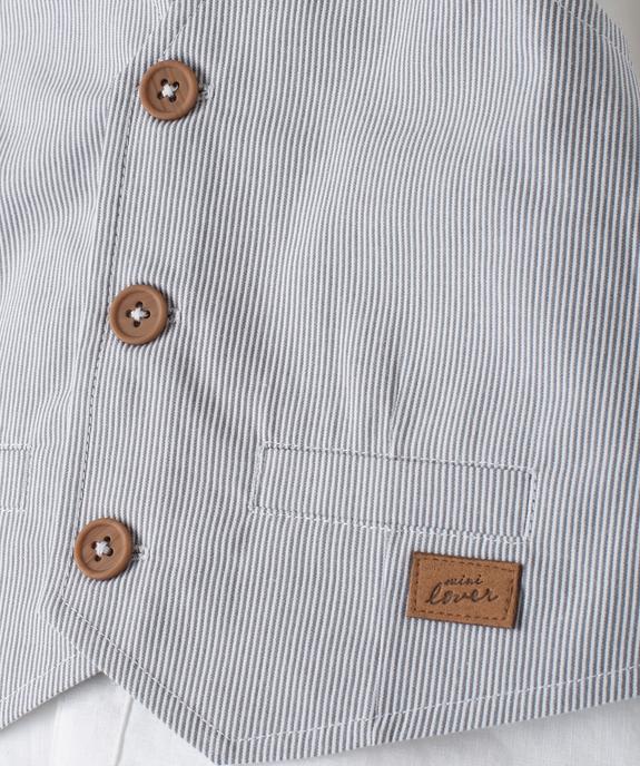 Chemise bébé garçon 2 en 1 spéciale cérémonie vue2 - GEMO(BEBE DEBT) - GEMO