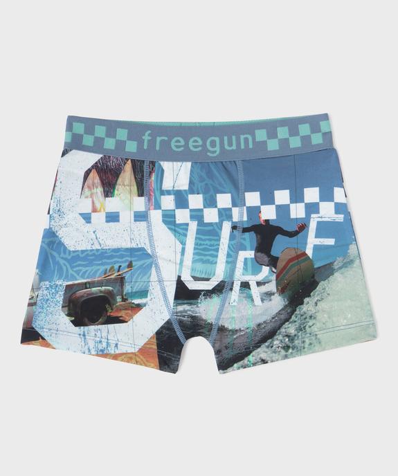 Boxer en microfibre motif surf garçon - Freegun vue1 - FREEGUN - GEMO