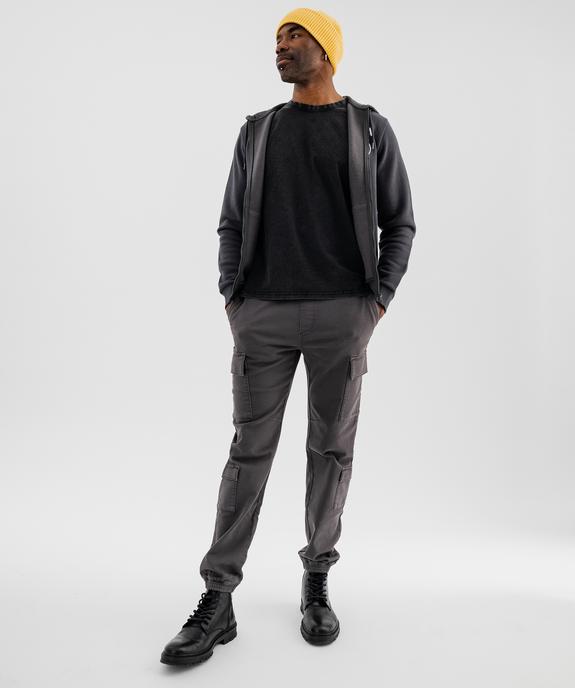 Pantalon jogger coupe cargo avec taille ajustable homme vue6 - GEMO (HOMME) - GEMO