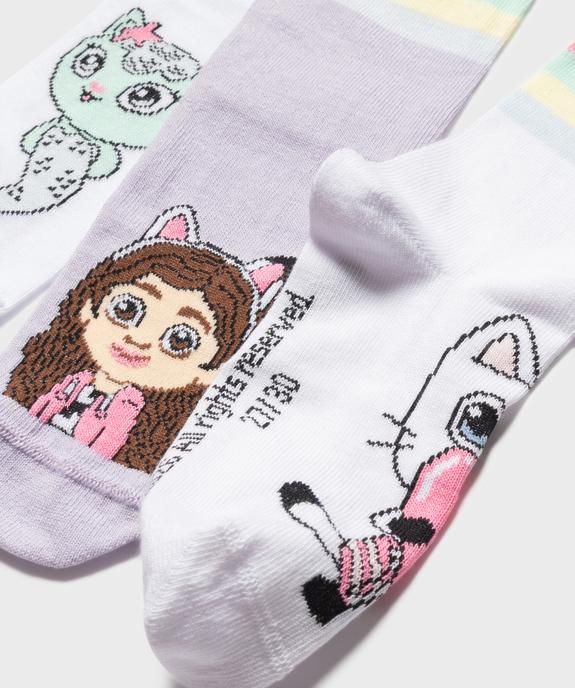 Chaussettes multicolores à motifs fille (lot de 3) - Gabby’s Dollhouse vue2 - GABBY - GEMO