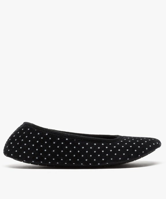 Chaussons femme ballerines souples en velours ras vue1 - GEMO(HOMWR FEM) - GEMO