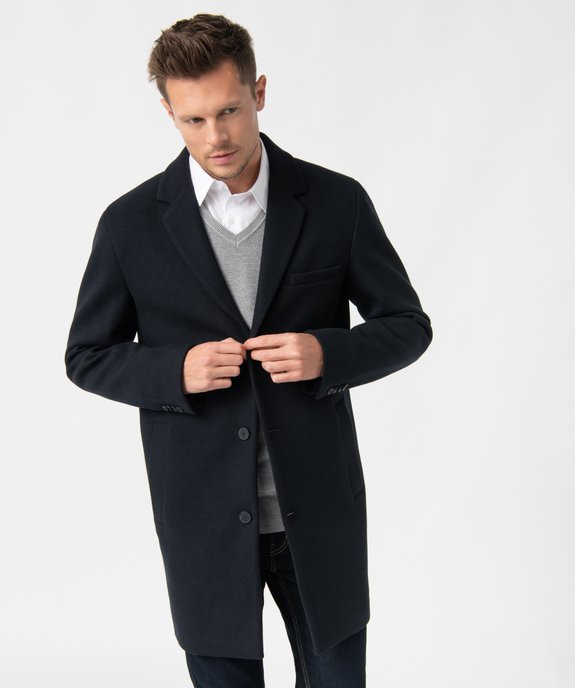 Manteau homme court fermeture 3 boutons vue1 - GEMO (HOMME) - GEMO