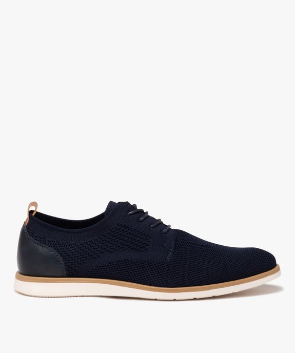 Derbies homme unies en mesh avec col stretch et semelle bicolore vue1 - GEMO(URBAIN) - GEMO