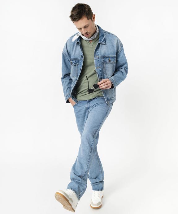 Veste en jean délavée homme vue6 - GEMO 4G HOMME - GEMO