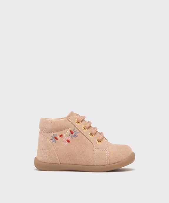 Chaussures premiers pas dessus cuir bébé fille - NA! vue1 - NA! - GEMO