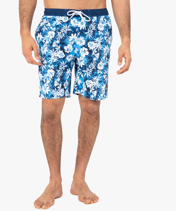 Short de surf homme à motifs fleuris vue2 - GEMO (PLAGE) - GEMO
