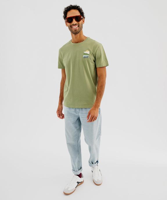 Tee-shirt manches courtes avec motif poitrine homme vue4 - GEMO (HOMME) - GEMO