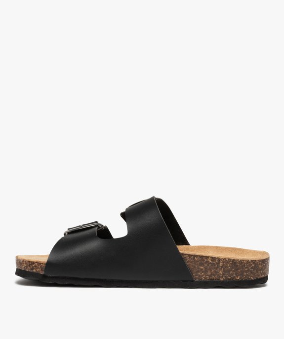 Mules femme à double bride à boucles unies vue3 - GEMO (CASUAL) - GEMO