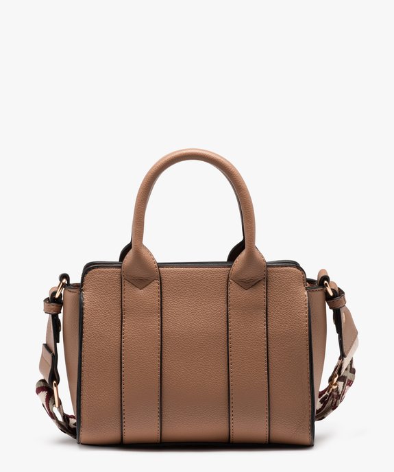 Sac femme en matière grainée avec large bandoulière amovible vue1 - GEMO (ACCESS) - GEMO