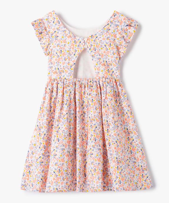Robe de cérémonie fille à motifs fleuris avec jupon vue3 - GEMO (ENFANT) - GEMO