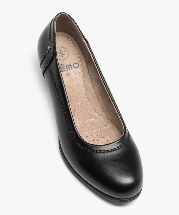 Escarpin confort à bout rond et petit talon femme vue5 - GEMO (CONFORT) - GEMO
